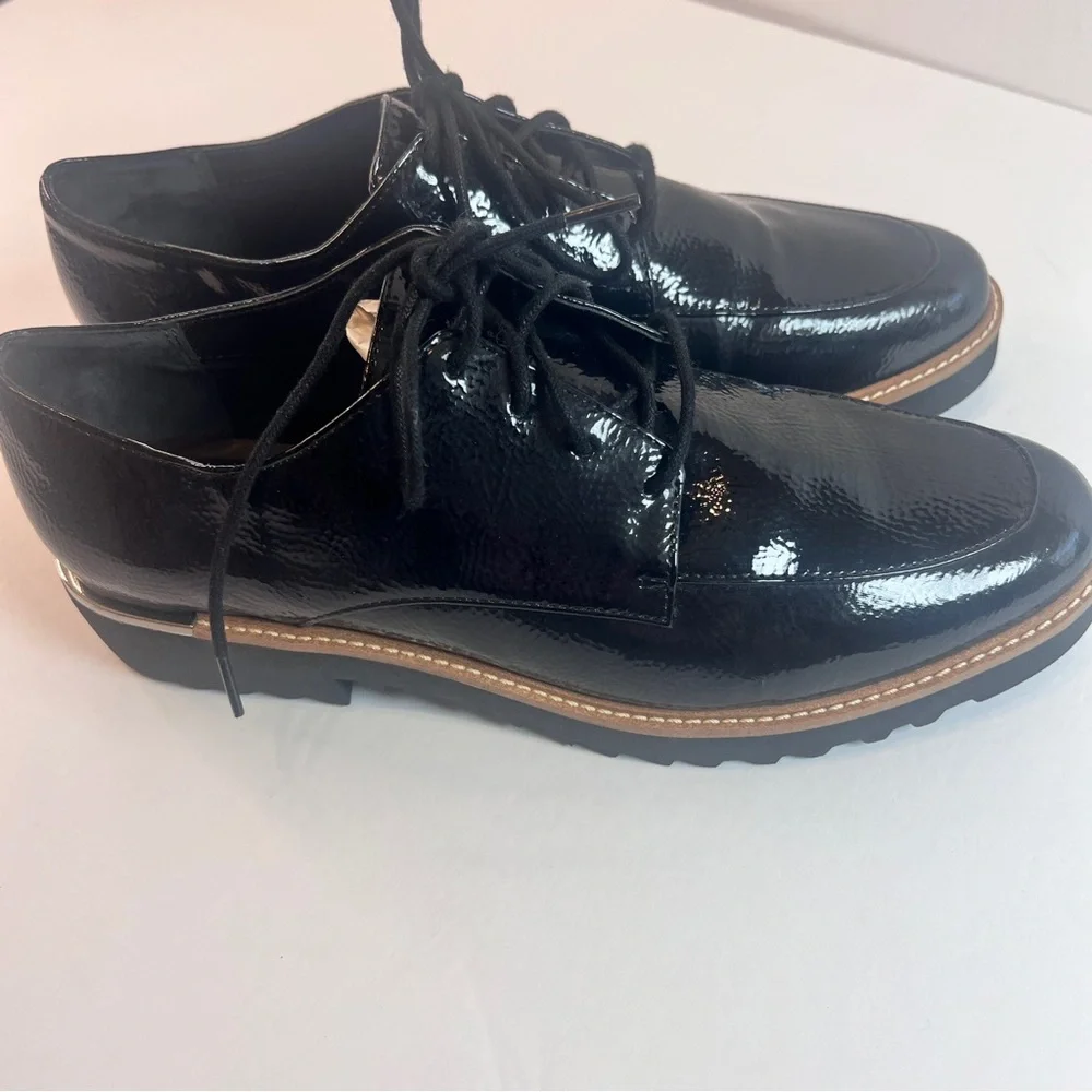 Franco Sarto Women’s Black Patent Lace-Up Oxford – Size 9M - Picture 9 of 10